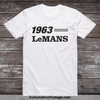 1963 Pontiac Lemans Classic Muscle Car T-Shirt White / S Model T-Shirt