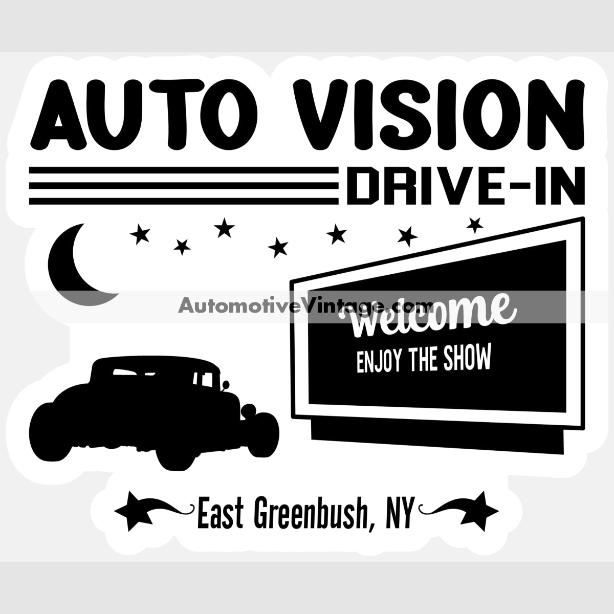 Auto Vision Drive In, East Greenbush, New York DriveIn Sticker