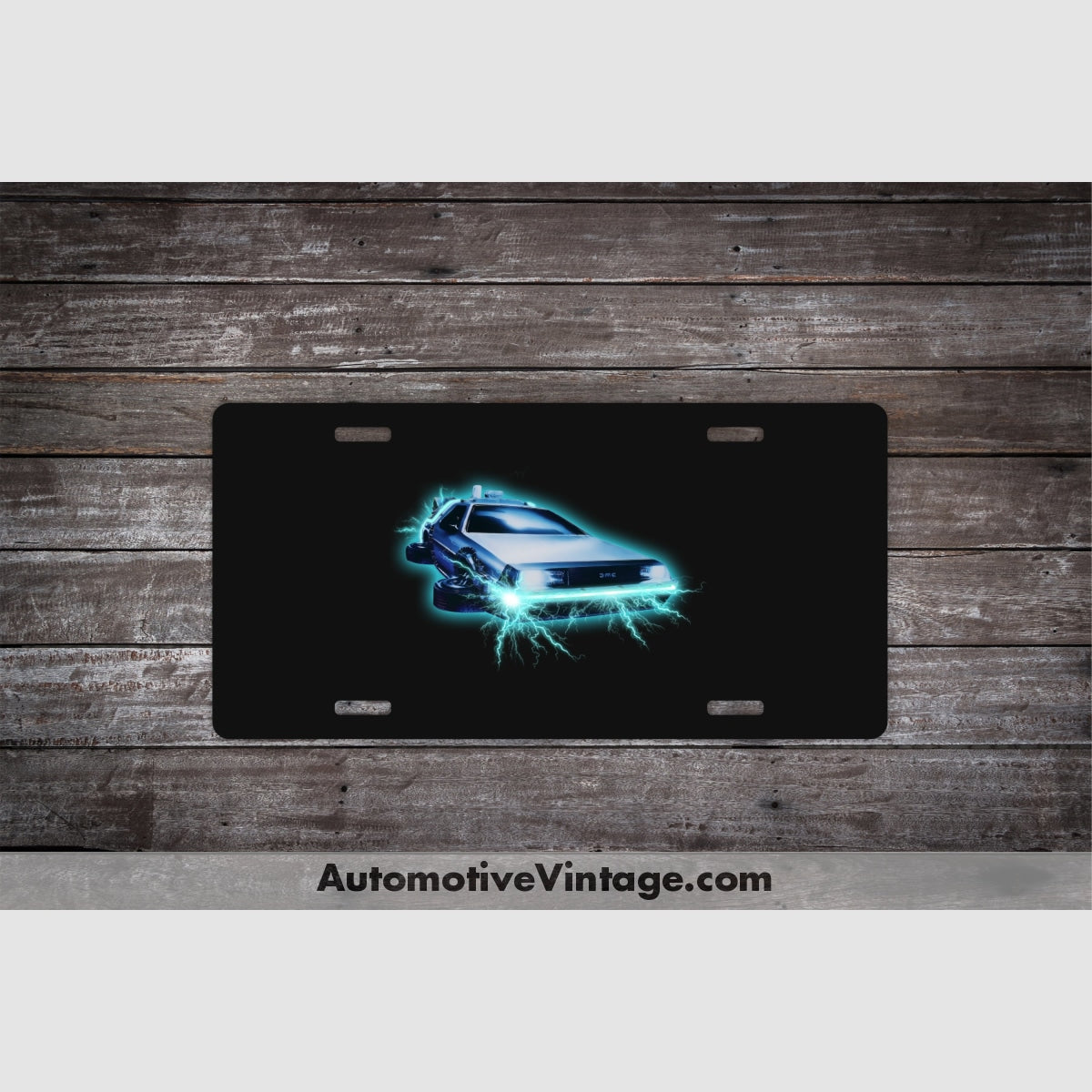 Back To The Future Delorean Famous Car License Plate Black