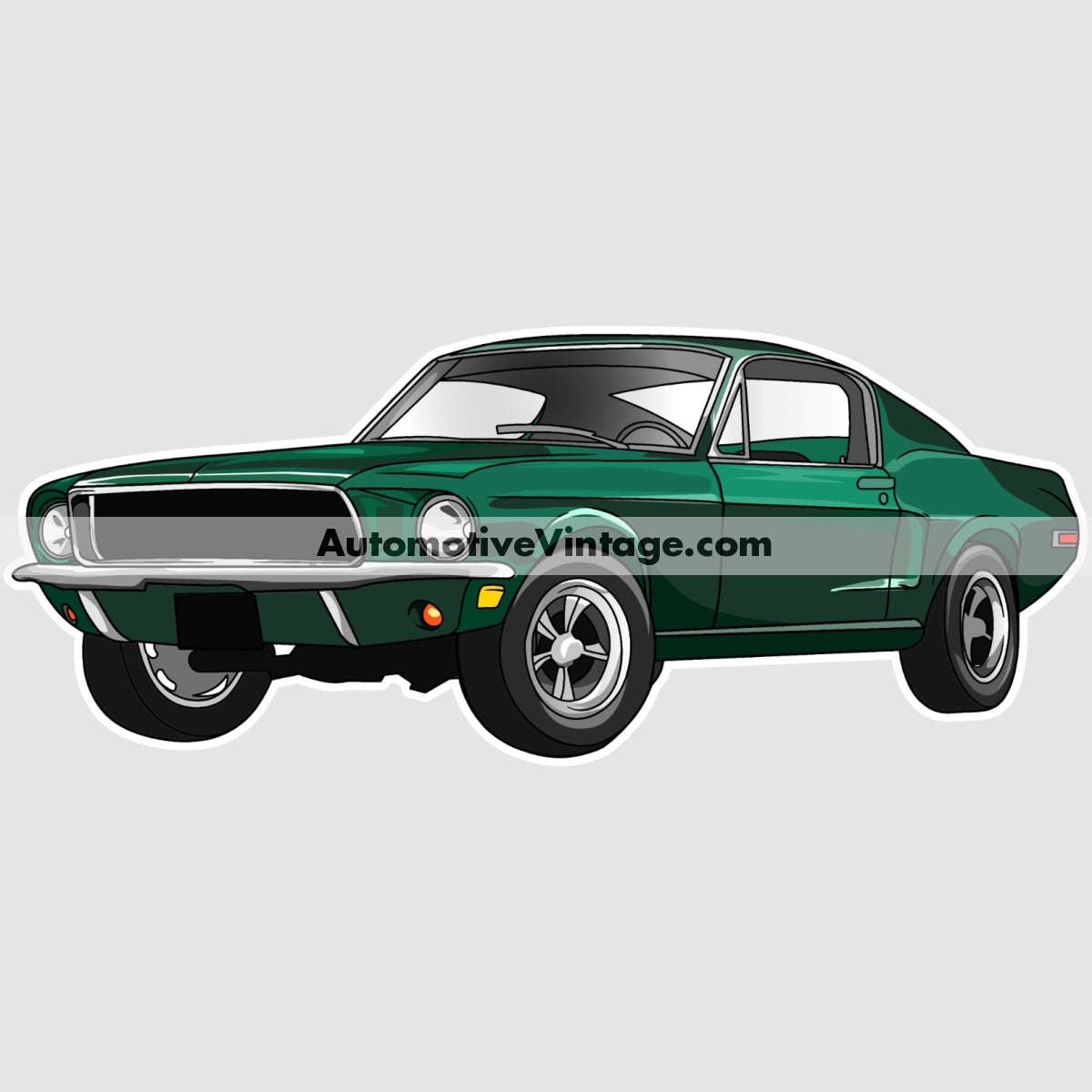 Bullitt Ford Mustang Indoor Famous Car Wall Sticker