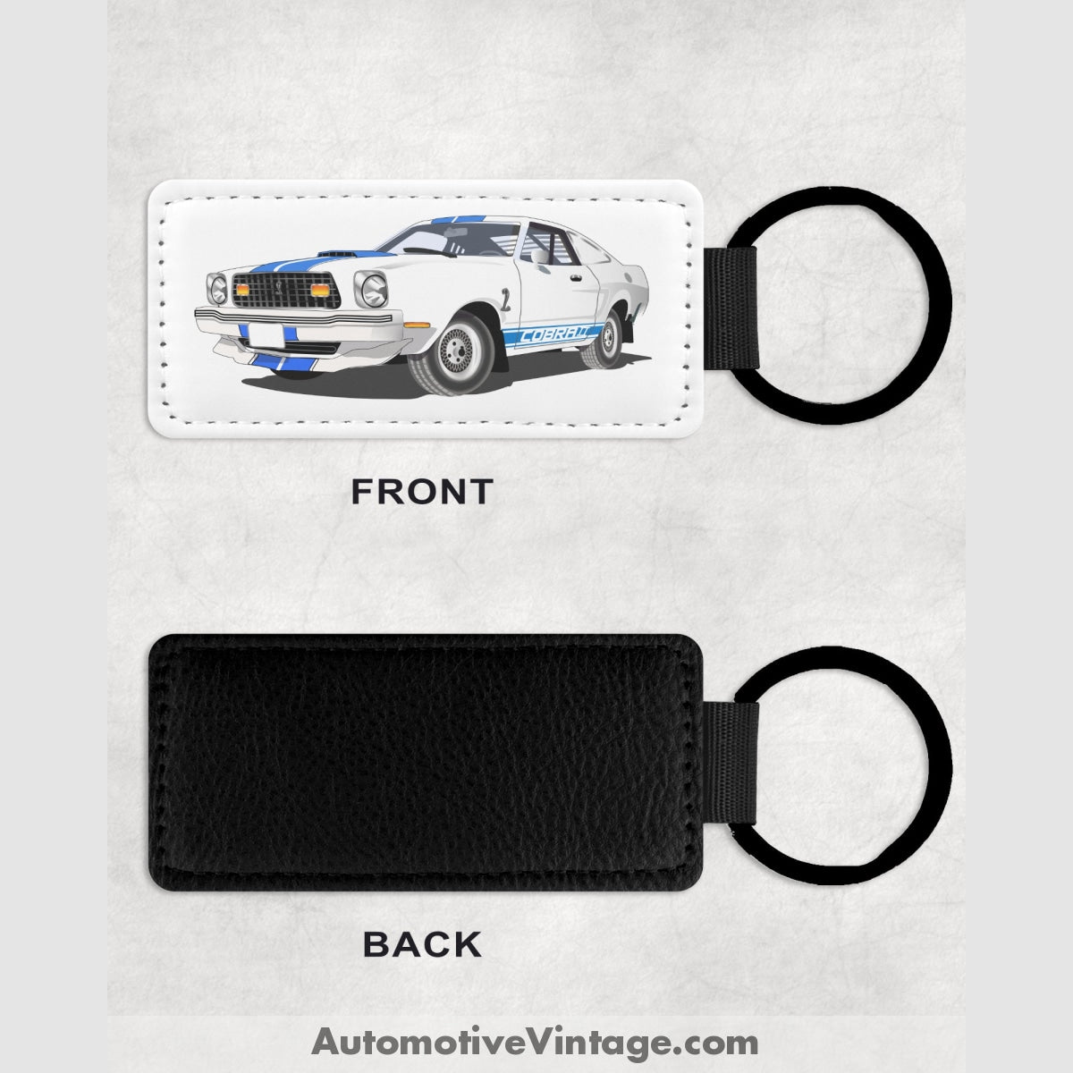 Charlies Angels Ford Mustang Cobra Famous Car Leather Key Chain Keychains