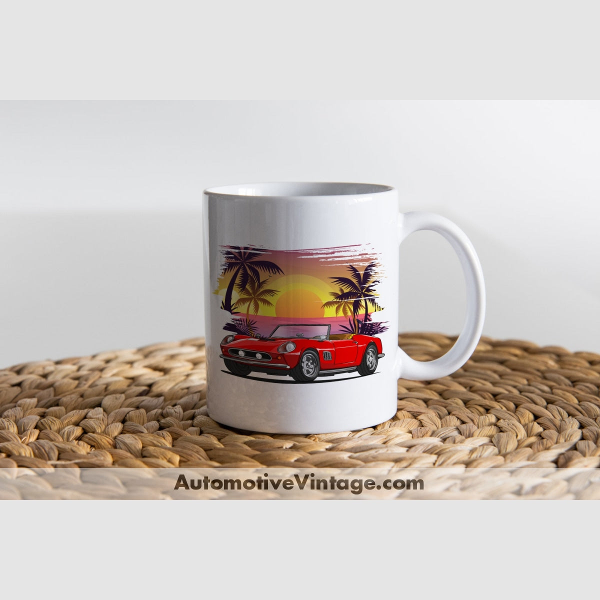Ferris Bueller Ferrari Famous Car Coffee Mug White