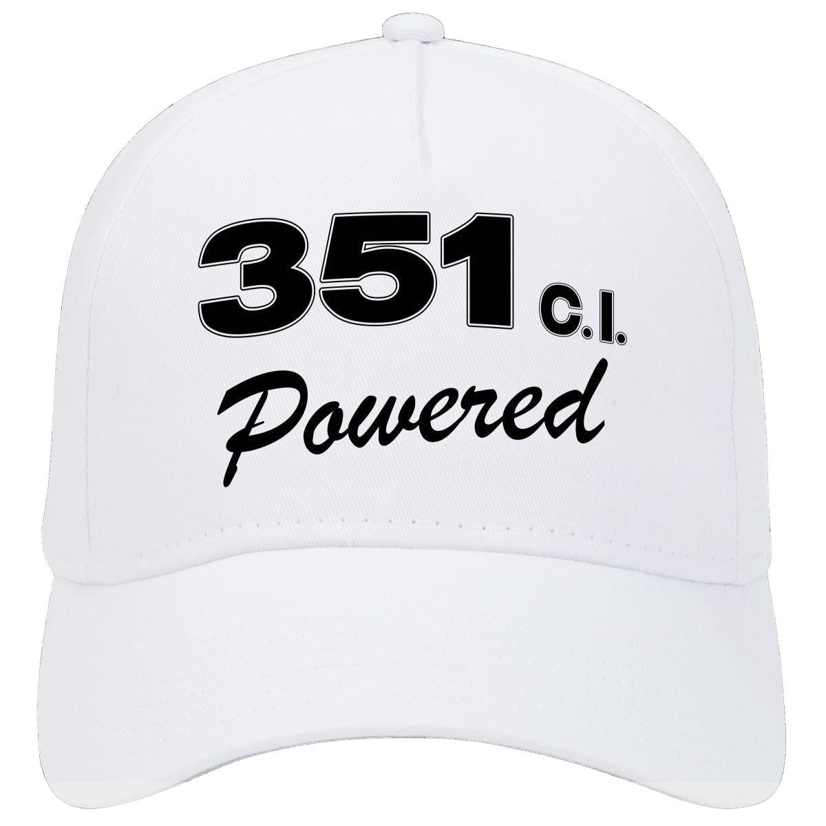Ford 351 C.i. Powered Engine Size Car Hat White