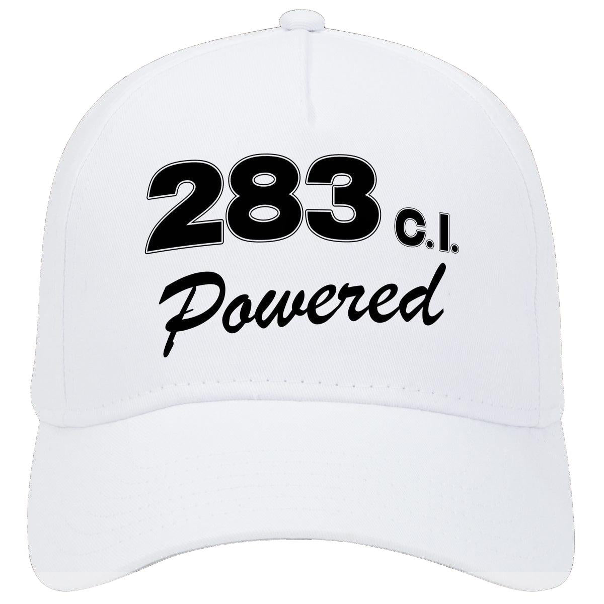 General Motors 283 C.i. Powered Engine Size Car Hat White
