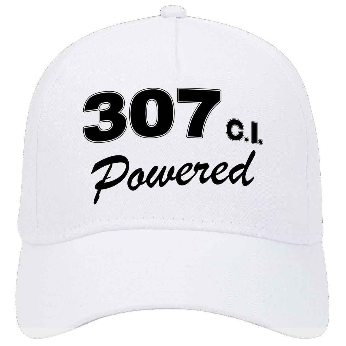 General Motors 307 C.i. Powered Engine Size Car Hat White
