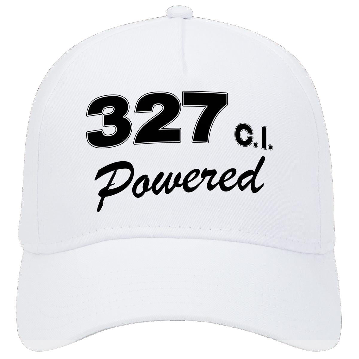 General Motors 327 C.i. Powered Engine Size Car Hat White
