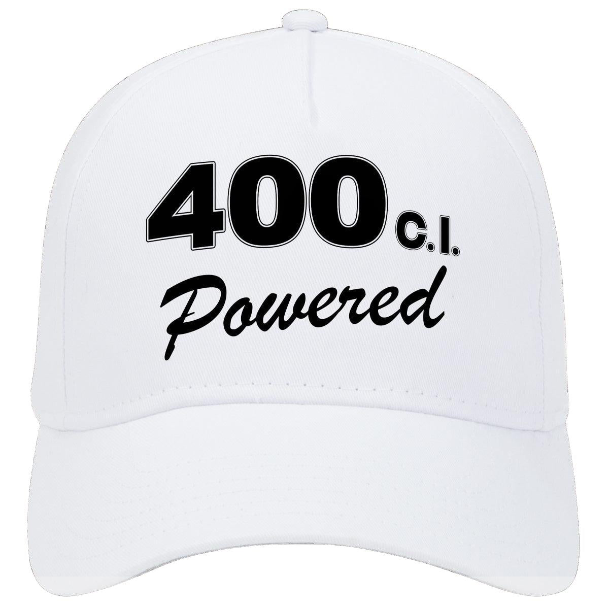 General Motors 400 C.i. Powered Engine Size Car Hat White