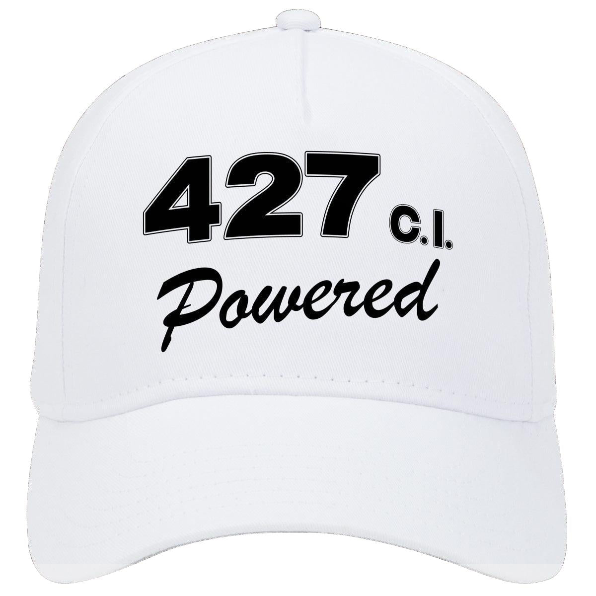 General Motors 427 C.i. Powered Engine Size Car Hat White