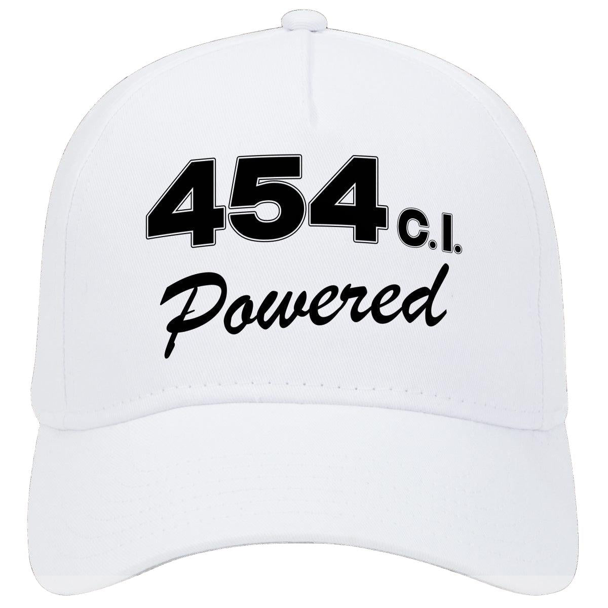 General Motors 454 C.i. Powered Engine Size Car Hat White