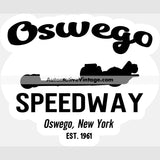 Oswego Speedway New York B&W Drag Racing Sticker Stickers