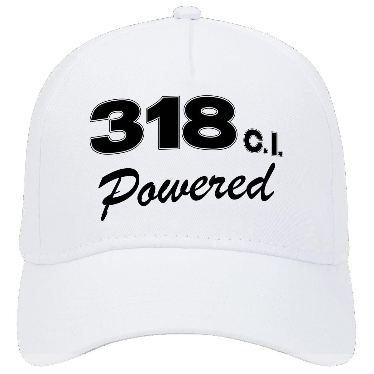 Plymouth 318 C.i. Powered Engine Size Car Hat White