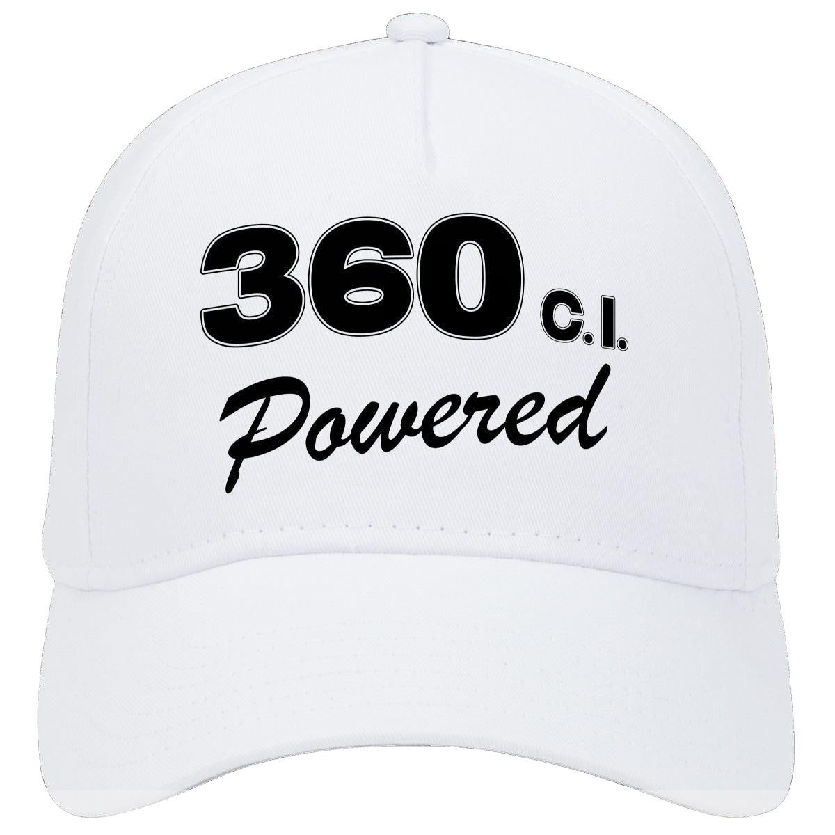 Plymouth 360 C.i. Powered Engine Size Car Hat White