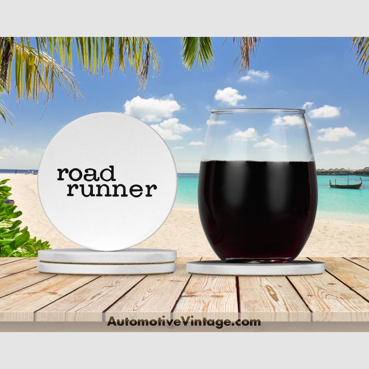 Plymouth Road Runner Drink Coaster Set Car Model