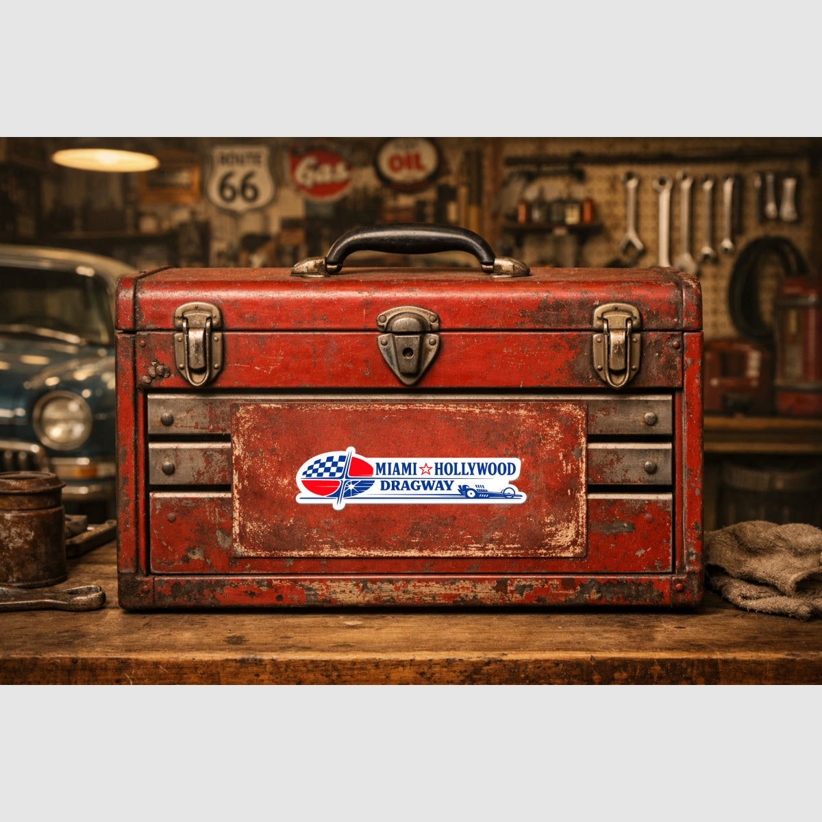 Miami Hollywood Dragway Drag Racing Sticker Sticker Drag Racing Stickers