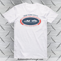 New York City Connecting Highway Retro Drag Racing T-Shirt White / S T-Shirt