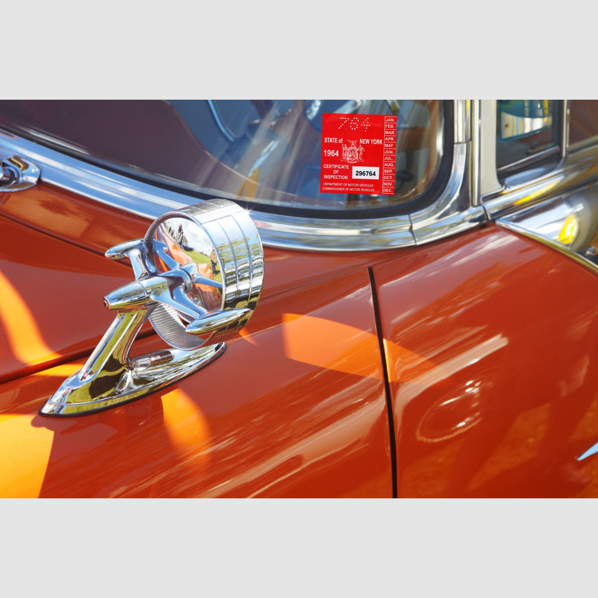 Vintage 1964 New York Windshield Inspection Sticker