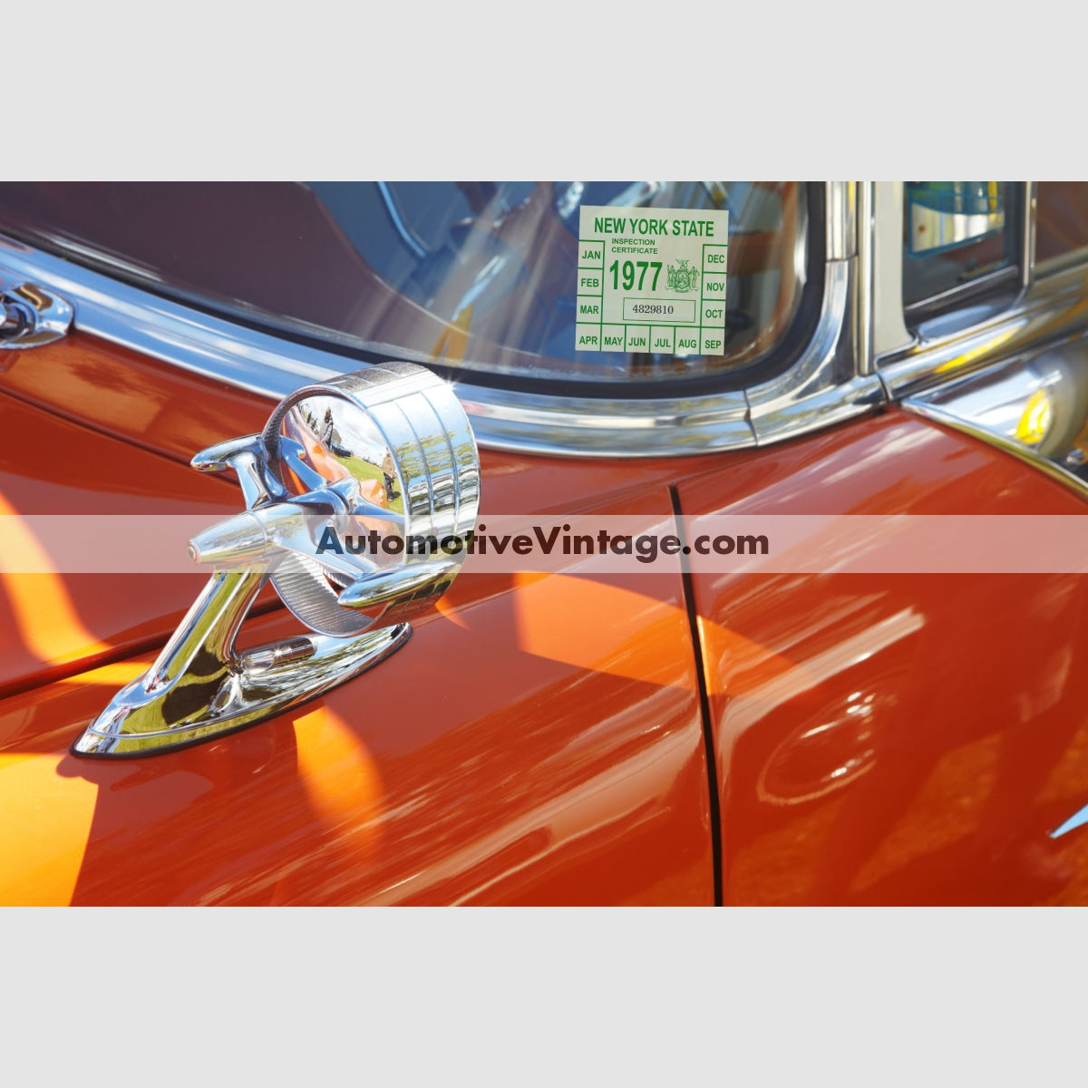 Vintage 1977 New York Windshield Inspection Sticker