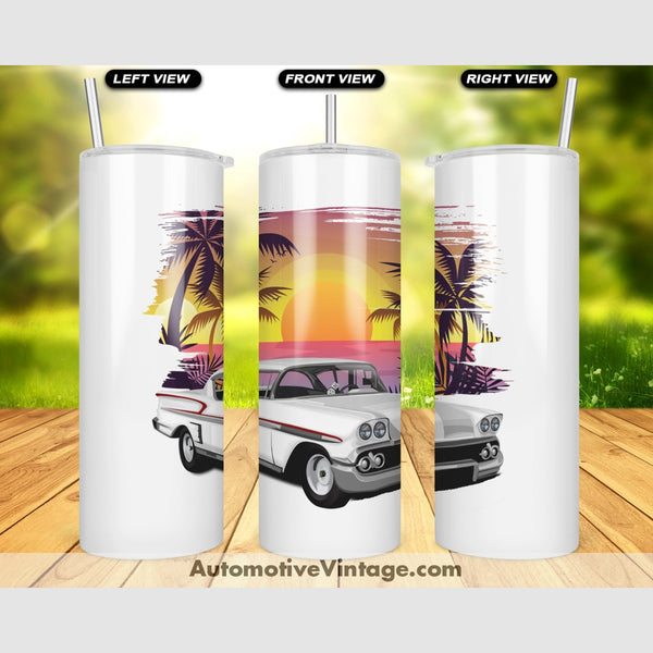 American Graffiti 1958 Chevy Famous Car Sunset Drink Tumbler Tumblers