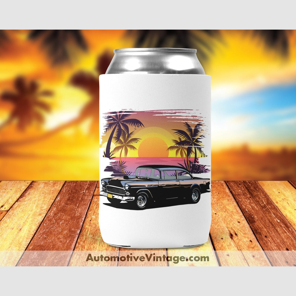American Graffiti 1955 Chevy Famous Car Can Cooler