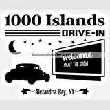 1000 Islands Drive In Alexandria Bay New York Drive-In Sticker Stickers