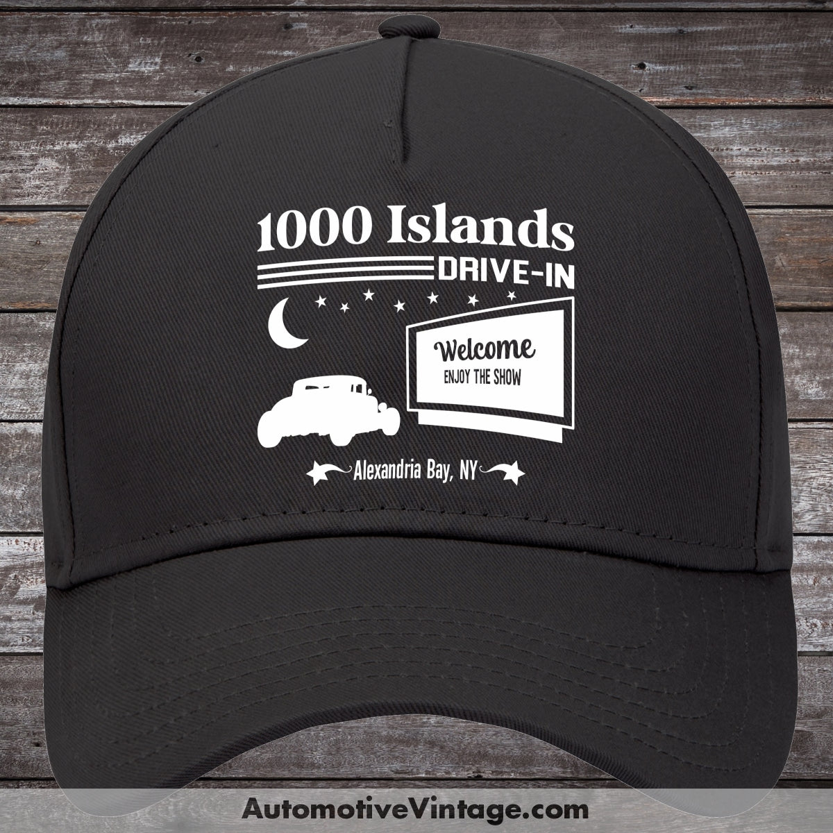 1000 Islands Drive-In Alexandria Bay New York Drive In Movie Hat Black