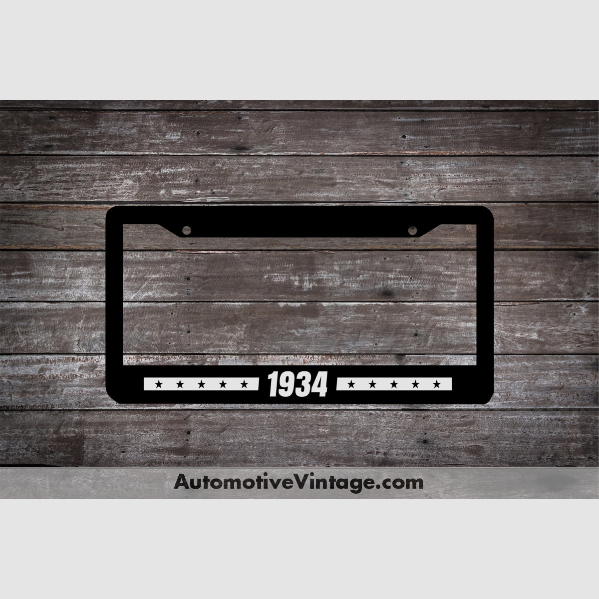 1934 Car Year License Plate Frame Black Frame - White Letters