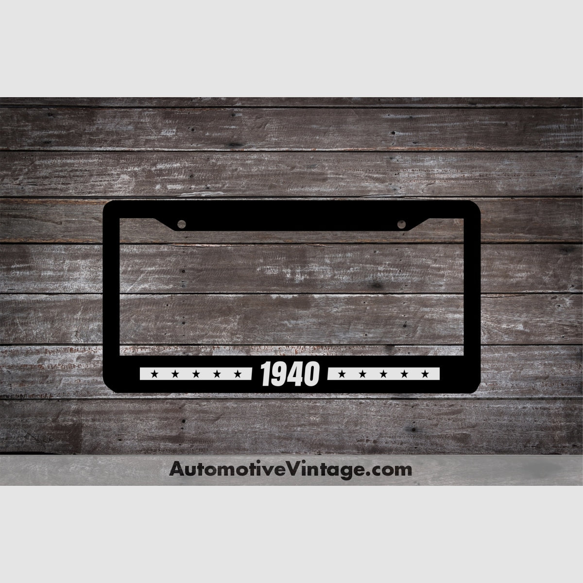 1940 Car Year License Plate Frame Black Frame - White Letters