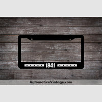 1941 Car Year License Plate Frame Black Frame - White Letters