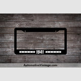 1941 Car Year License Plate Frame Black Frame - White Letters