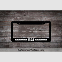 1948 Car Year License Plate Frame Black Frame - White Letters