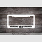 1950 Car Year License Plate Frame White Frame - Black Letters