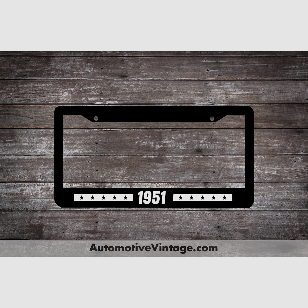 1951 Car Year License Plate Frame Black Frame - White Letters