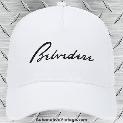 1954-1955 Plymouth Belvedere Emblem Car Model Hat White