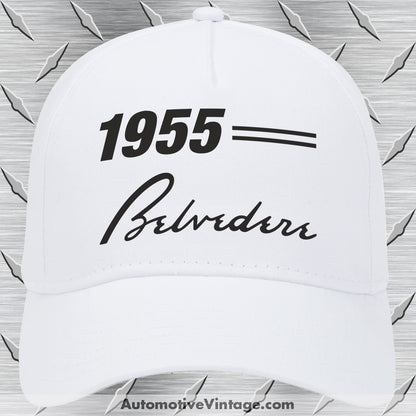 1955 Plymouth Belvedere Car Model Hat White