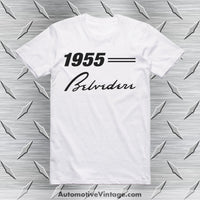 1955 Plymouth Belvedere Car T-Shirt White / S Model T-Shirt