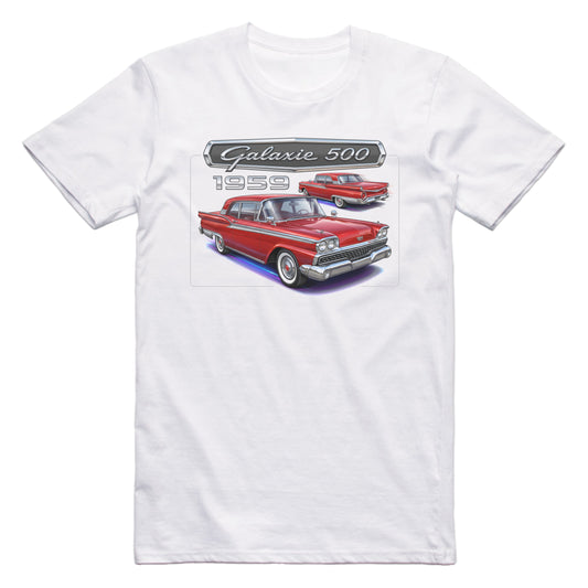 1959 59 Ford Galaxie 500 Retro Classic Car T-shirt