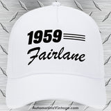 1959 Ford Fairlane Car Model Hat White