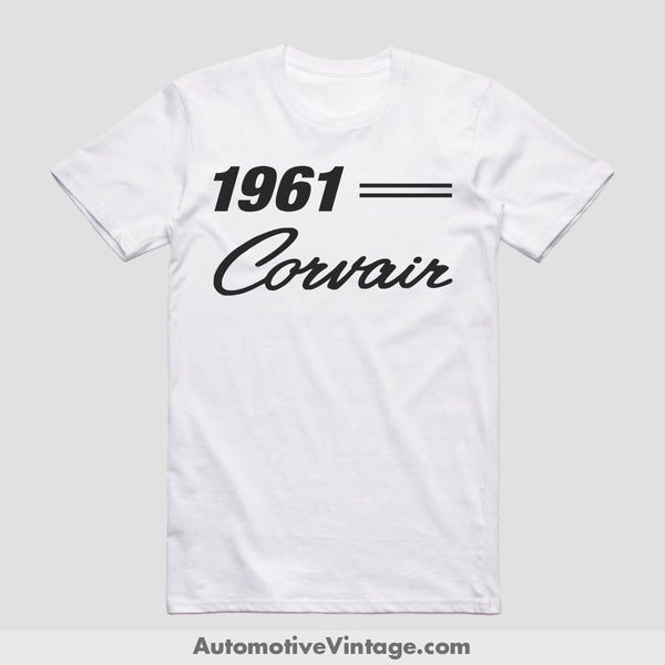 1961 Chevrolet Corvair Classic Car T-Shirt White / S Model T-Shirt