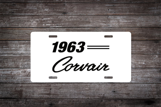1963 63 Chevrolet Corvair Car License Plate