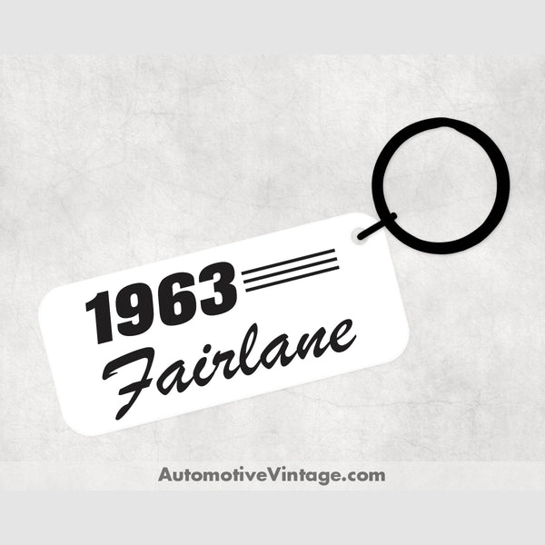 1963 Ford Fairlane Car Model Metal Keychain Keychains
