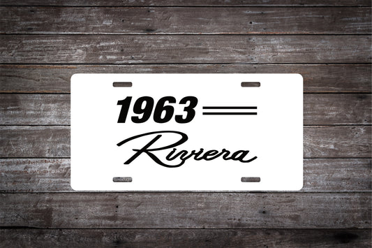 1963 63 Buick Riviera Car License Plate