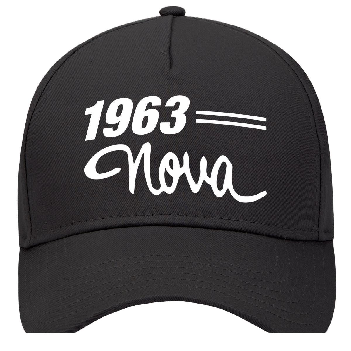 1963 Chevrolet Nova Car Model Hat Black
