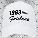 1963 Ford Fairlane Car Model Hat White