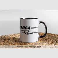 1964 Buick Riviera Coffee Mug Black & White Two Tone Car Model