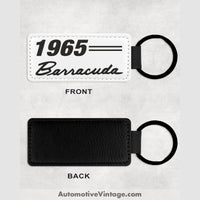 1965 Plymouth Barracuda Leather Car Key Chain Model Keychains
