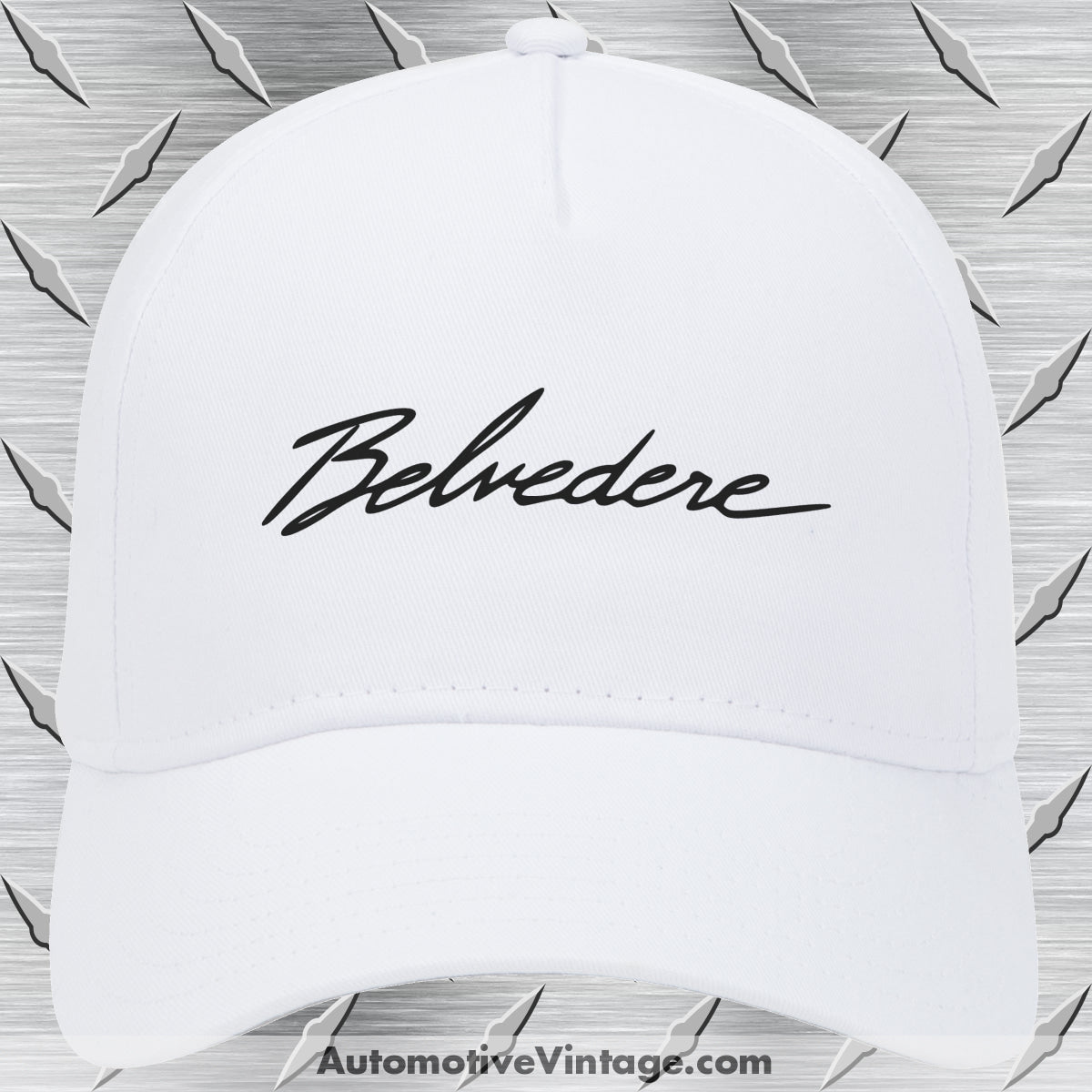 1965 Plymouth Belvedere Emblem Car Model Hat White