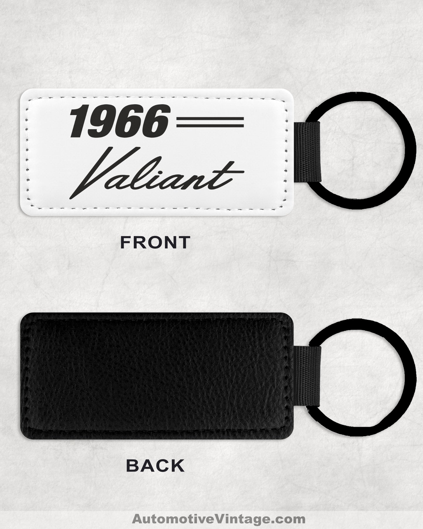 1966 66 Plymouth Valiant Leather Car Keychain