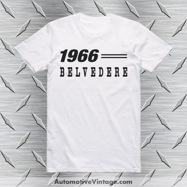 1966 Plymouth Belvedere Car T-Shirt White / S Model T-Shirt