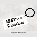 1967 Ford Fairlane Car Model Metal Keychain Keychains