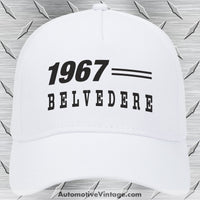 1967 Plymouth Belvedere Car Model Hat White